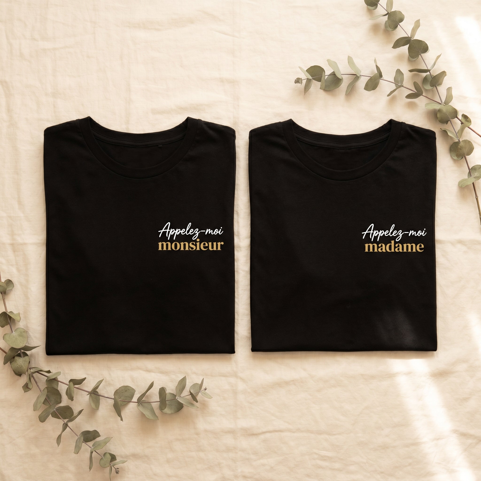 Pack t-shirts lendemain de mariage - Appelez-moi monsieur, appelez-moi madame