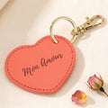 Porte-clé coeur personnalisé – Prénom, mot doux ou date – Idée cadeau couple