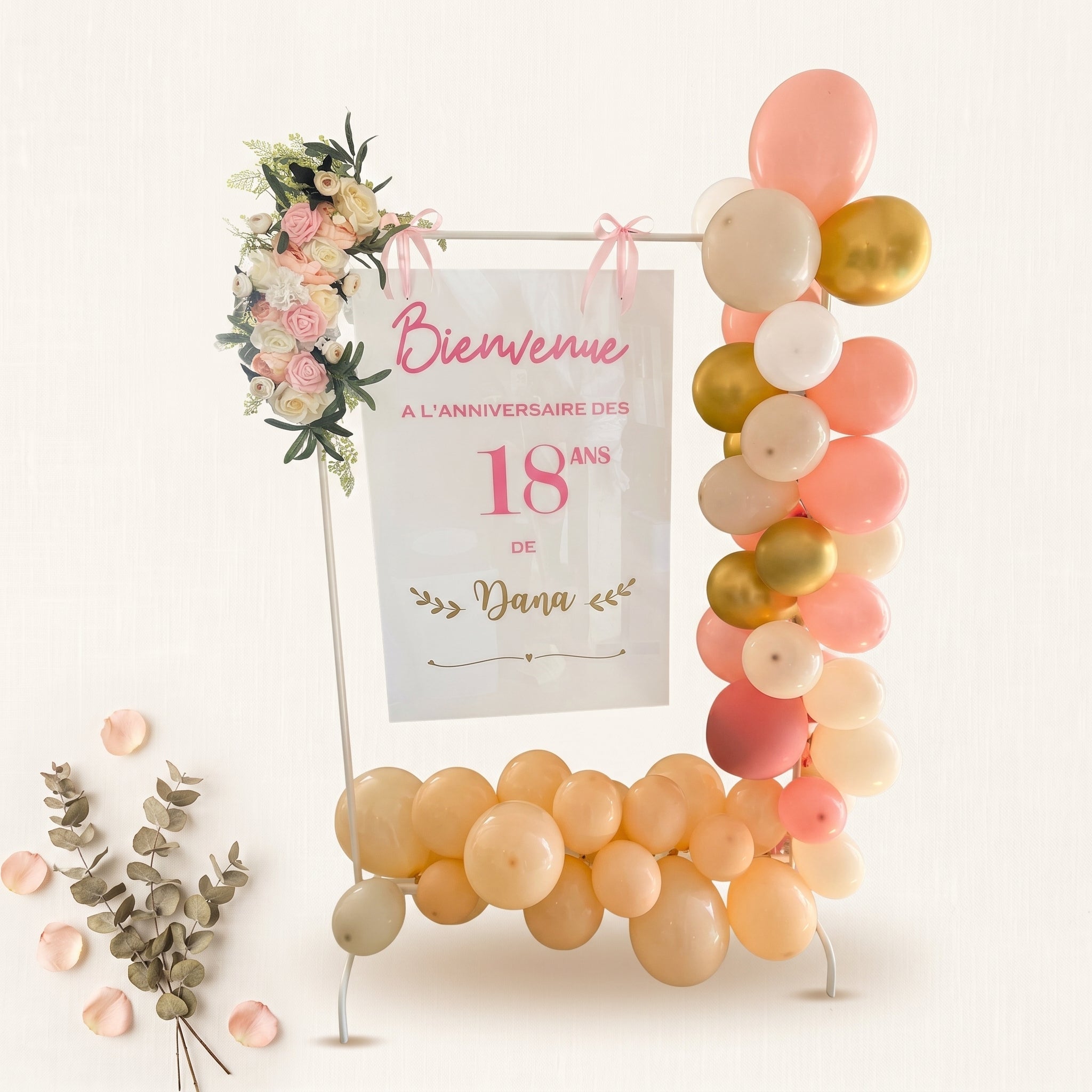 Panneau bienvenue personnalisé - Mariage, baptême, anniversaire - Verre, bois ou plexiglas