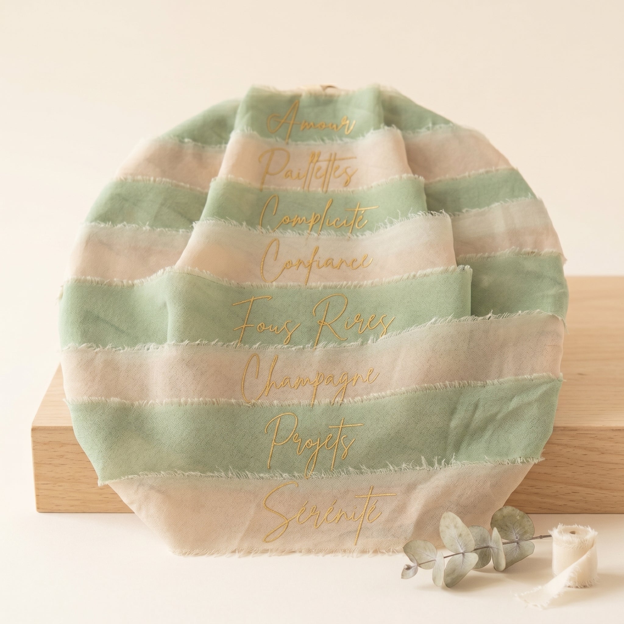 Lot de rubans mariage personnalisés – Cérémonie laïque des rubans – Rituel handfasting symbolique