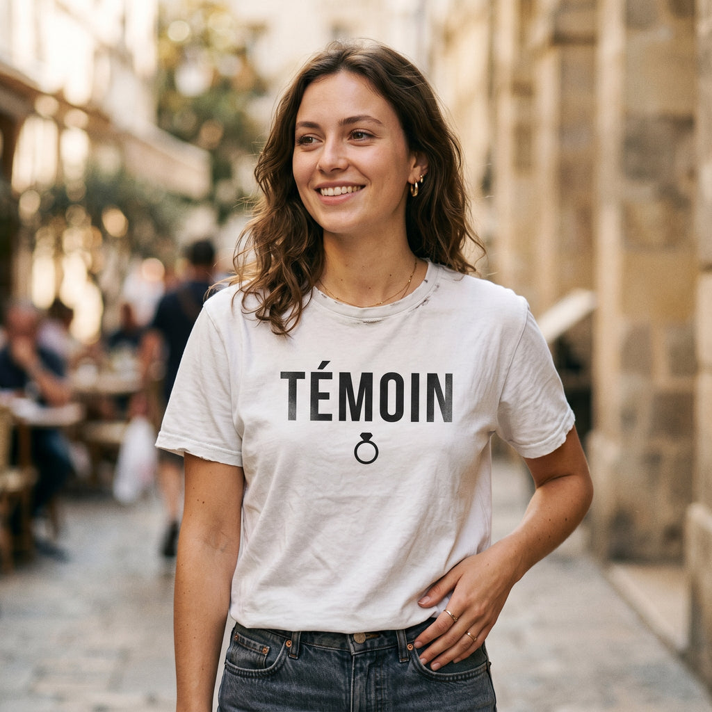 T-shirt personnalisé EVJF EVG mariage - Design mariée témoin