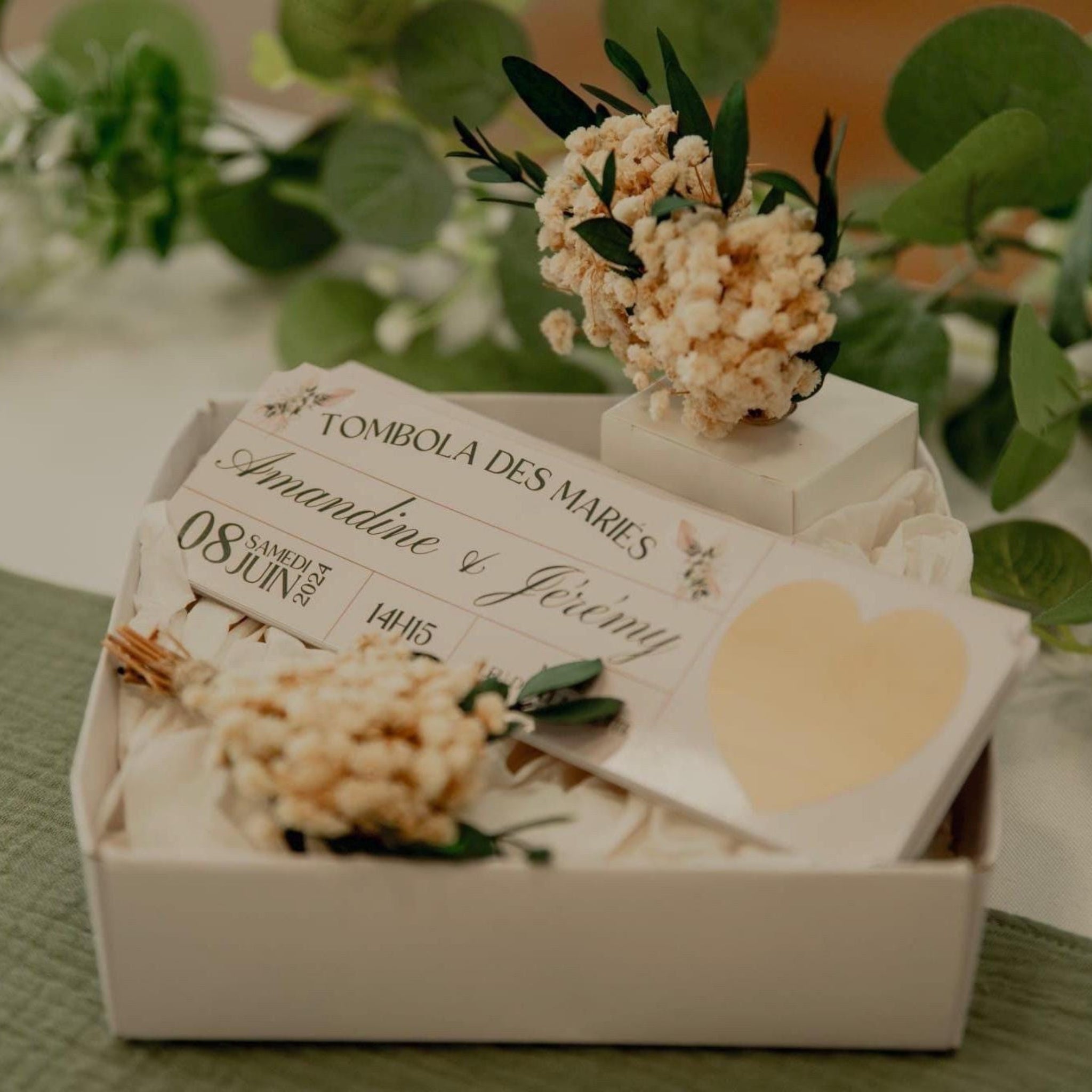 Tickets à gratter mariage personnalisés - Animation jeu invités avec affiche A4 incluse