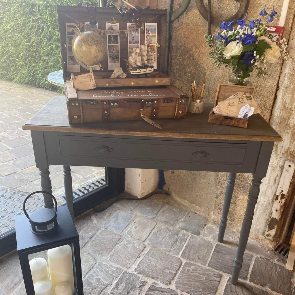 Urne mariage personnalisée valise vintage – Boîte à enveloppes originale bohème chic avec décoration - Image 2